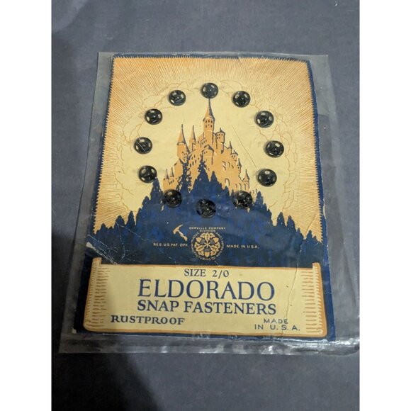 Vintage Sewing Notions Lot Fasteners Buttons Orange Plastic and Mother of Pearl - Picture 4 of 8